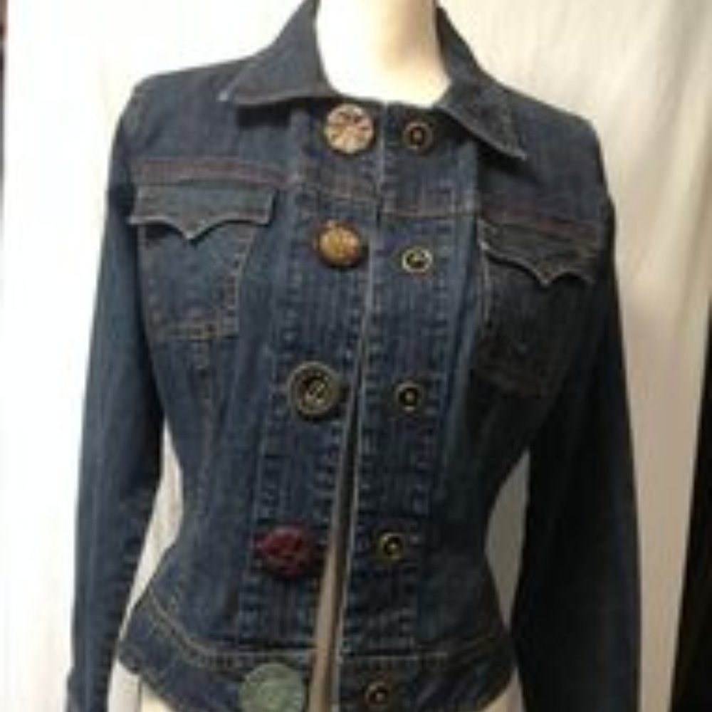 Cabi Big Button XS Jean Jacket